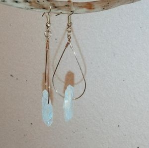 Crystal rain drop earings